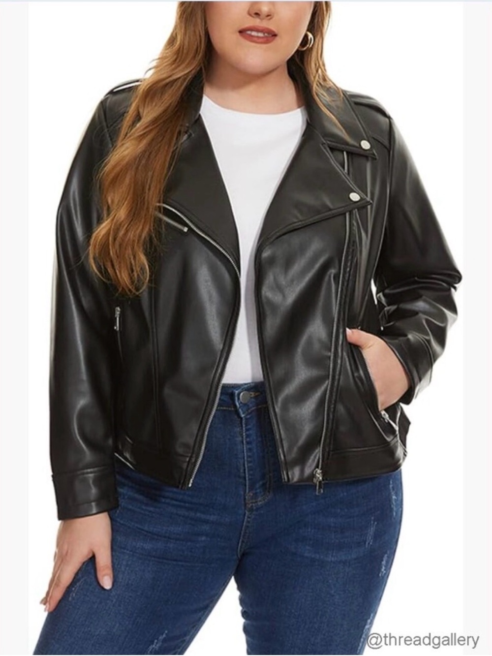 🖤 ModCloth Faux Leather Moto Jacket | Plus Size 2X | Never Worn
